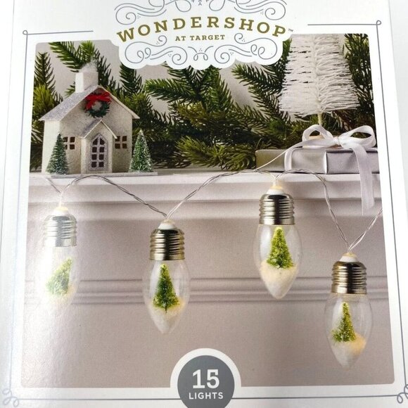 Target 7' Pine Tree Bulb 15 LED Battery Operated String Light Wondershop™ - Picture 3 of 7